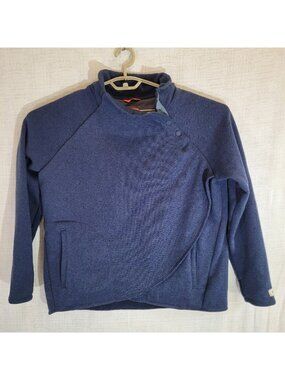 Merrell Sweatshirt Womens XL Blue Pullover 1/4 Button Collar Athleisure